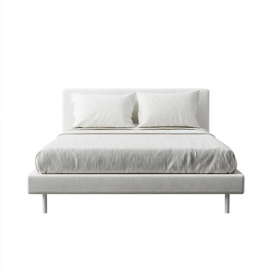 Polsterbett Doppelbett Hellgrau 160 x 200 cm Polyester Rechteckig