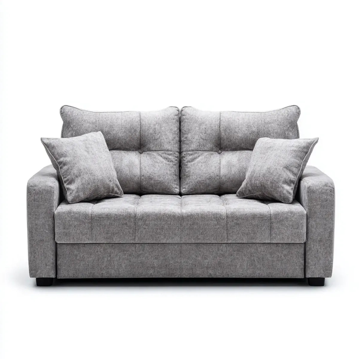 2-Sitzer Sofa Grau 170 x 90 x 90 cm Polyester Rechteckig