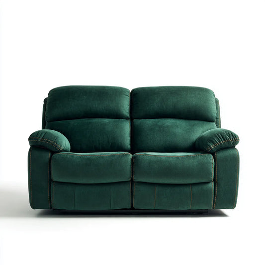 2-Sitzer Relaxsofa Dunkelgrün aus Polyester Mikrofaser 160 x 95 x 102 cm